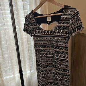 PINK Victoria's Secret Black and White Geometric Mini Dress